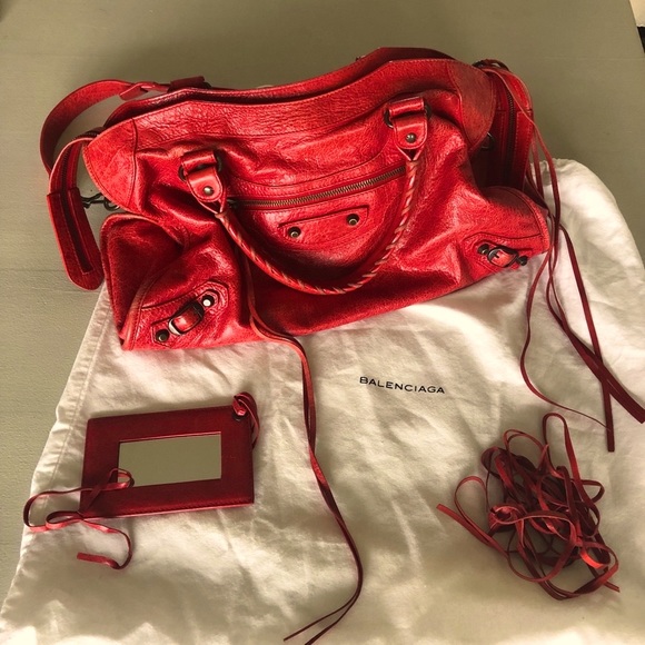 Red Balenciaga Bag - Picture 1 of 8